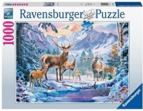 Resim Ravensburger 1000 Parça Karaca ve Geyik Puzzle 199495 