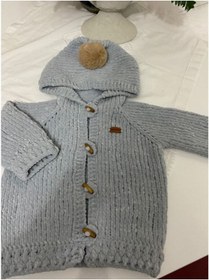 Resim El Örgüsü Crop Bebek&çocuk Hırka 