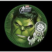 Resim Hulk Parti Malzemeleri Karton Tabak 8 Li Hulp Doğum Günü Konsepti 