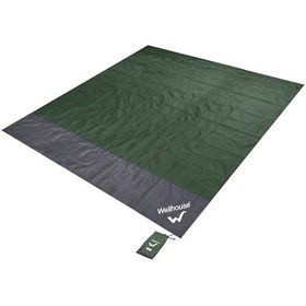 Resim Moveevo Su Geçirmez Dayanıklı Kamp Battaniyesi - 2x2.1m Asker Yeşili, Çok Amaçlı Outdoor Kullanım Çok Renkli 