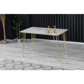 Resim Demontepark 70 x 120 cm Masa Mutfak Masası Yemek Masası Çalışma Masası Beyaz 