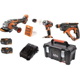 Resim Aeg JP18H3-402C Comba Çift Akülü Profesyonel Akülü Set 3'lü 