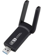 Resim alfalink WF5 AC1200 Mbps Dual Band 2.4+5Ghz Usb 3.0 Çift Antenli Kablosuz WiFi Adaptör 