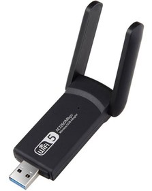 Resim alfalink WF5 AC1200 Mbps Dual Band 2.4+5Ghz Usb 3.0 Çift Antenli Kablosuz WiFi Adaptör 