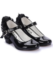 Resim Kiko 754 Rugan Günlük Kız Çocuk 4 cm Topuk Babet Ayakkabı 