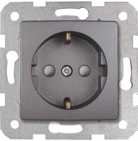 Resim Viko Linnera Life Granit Grisi Topraklı Priz Çocuk Korumalı Çerçevesiz - 90442042 