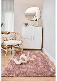 Resim Apex Halı Vega Pudra Peluş Dokulu Kaydırmaz Dekoratif Halı Pudra 