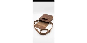 Resim Galande Vintage Stil Postacı Çanta - Ayarlanabilir Askılı Omuz Çantası 