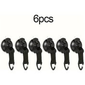 Resim Chuangyinshop 6lı Emniyetli Vakumlu Kanca Pvc Malzeme Kamp Oto Tekne Cam 