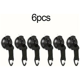 Resim Chuangyinshop 6lı Emniyetli Vakumlu Kanca Pvc Malzeme Kamp Oto Tekne Cam 