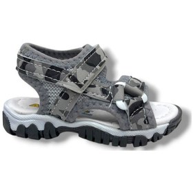 Resim Arzen Bebe 226-26 Cırtlı Kamuflaj Desenli Anatomik Erkek Çocuk Sandalet 22-25 Gri 