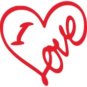 Resim Birim Matbaa I LOVE STİVKER (19X18 CM) 
