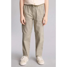 Resim DeFacto %100 Pamuk Regular Fit Düz Paça Pantolon Erkek Çocuk H5770A826SM 