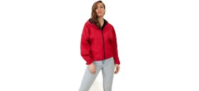 Resim First Stops Spor Kadın Su Yeşili Kapüşonlu Su ve Rüzgar Geçirmez Oversize Yağmurluk - Rüzgarlık 