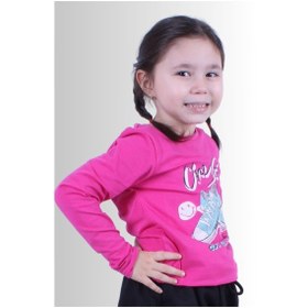 Resim Fyk Kids Kız Çocuk Basic Uzun Kol Tişört Pembe1 Pembe 
