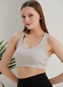 Resim Dream Style Kadın Crop Fitilli Ve Hafif Destekli Kalın Askılı Spor Sütyeni 