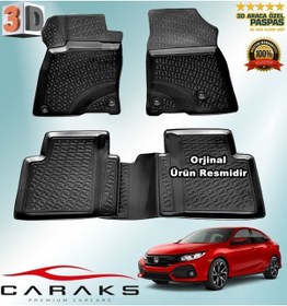Resim Civic 3D Paspas Havuzlu Hb 2016 - 2020 Arası Siyah N11.19366 