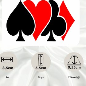 Resim Keyf'ince Shopping İskambil Kağıdı Sembolleri Tarza Özel Pleksi Panjur Arması - 1 I Universal Vidalı Oto Panjur Süsü I Araba Panjur Süsü 