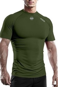 Resim Ghassy Co. Erkek Premium Nefes Alabilen Hızlı Kuruma Koşu Fitness Reflektör Armalı Spor T-shirt 