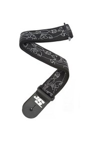 Resim Planet Waves Joe Satriani Silver Sketches 50Js05 Gitar Askısı 