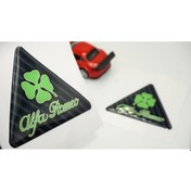 Resim Alfa Romeo Yonca Logo Yan Çamurluk 3m 3d Karbon Damla Logo Amblem 