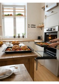 Resim Mybru Emaye Ankastre Fırın Tepsisi 46.5 X 37.8 X 3.3 Cm Siyah 