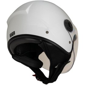Resim Ncr Air Ece Belgeli Çenesiz Kask Beyaz 