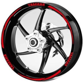 Resim Kırmızı-Yamaha-Yazılı-3-Parçalı-Reflektif -Kırmızı-Jant-Şeridi 