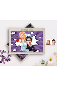 Resim Bk Gift Kişiye Özel Evleniyoruz Karikatürlü 1000 Parça Profesyonel Puzzle-2 