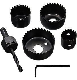 Resim 6 Parça Buat Açma Panç Seti 32-38-44-54MM &amp; 3/8 Hex Anahtar Metal Ahşap Plastik Delik 