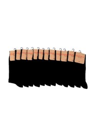Resim Ozzy Socks 12'li Viskon Dikişsiz Erkek Soket Çorap Siyah 