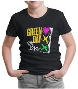 Resim Green Day - Oh Love Siyah Çocuk Tshirt 