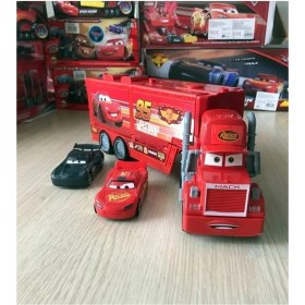 Resim Brother Toys Şimşek Mcqueen Çek Bırak Oyuncak 2 Arabalı Taşıyıcı Tır 34 cm 