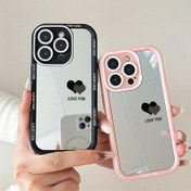 Resim Infinix Smart 6 5 8 8HD 9, Tecno Spark Go 2024 10 10C 20C 20, Camon 20 Pro, Hot 30i 50i 40 30 20 40i 11 9 10 Lite, Play Note 12 30 40 Pro Zero 30 için Uygun Basit Siyah Gri Kalp Yumuşak Kılıf Makyaj Aynası Kapaklı 