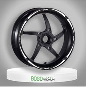 Resim Beyaz Siyah Sport Reflektörlü 1 Set Jant Şeridi 