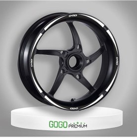 Resim Beyaz Siyah Sport Reflektörlü 1 Set Jant Şeridi 