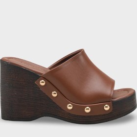 Resim Capone Outfitters Sonia Dolgu Topuklu Tek Bantlı Burnu Açık Sabo Terlik 