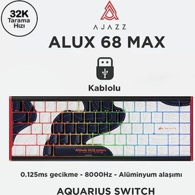 Resim Alux 68 Max He- Kablolu Manyetik Switch Klavye- 8.000 Hz Alüminyum Gövde Argb 