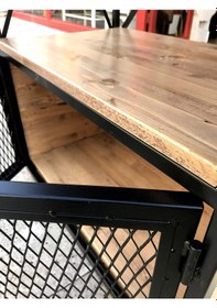 Resim Bengimobilya Kitaplık X Metal Çapraz Yan Ve İskelet Ladin Ağaç Natüre Raf Parl 