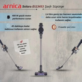 Resim Arnica Solara ET13453 Şarjlı Süpürge 
