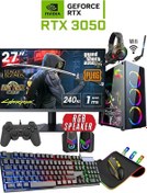 Resim DMC N306 (PUBG,GTA 5) RYZEN 7 5700,32GB RAM,1TB M.2,8GB RTX3050,27"240hz Oyuncu Masaüstü Bilgisayar 