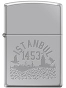 Resim Zippo High Polish Chrome İstanbul 1453 Çakmak 