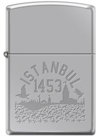 Resim Zippo High Polish Chrome İstanbul 1453 Çakmak 