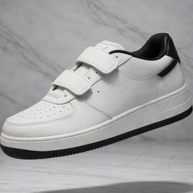 Resim Çocuk Cilt Cırt Cırtlı Beyaz Siyah Sneaker - Premium Kalite, Hafif & Dayanıklı, Rahat Taban 