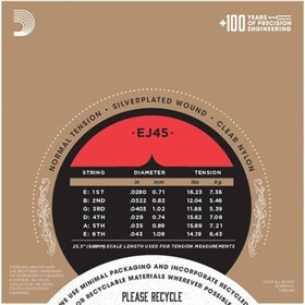 Resim D'Addario EJ45-3D Pro-Arte Nylon Normal Tension Klasik Gitar Teli (3'lü Paket) 