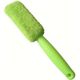 Resim Fochsia Uzun Saplı Yeşil Lastik Fırçası Araba Oto Yıkama Temizleme Fırçaları 