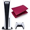 Resim Sony Playstation 5 Diskli Versiyon 825 GB Oyun Konsolu + Kırmızı Kapak (İthalatçı Garantili) 
