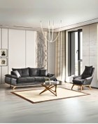 Resim Velura Home & Living Azir Koltuk Takımı & Bazalı Yataklı Koltuk Takımı 3 1 - Nubuk Bukle Kumaş 