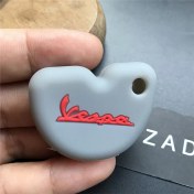 Resim Kırmızı ile Gri Zad Silikon Motosiklet Anahtar Kılıfı Kapak Vespa Enrico Piaggio Gts LX150 Uç Ra1 3VTE Gt Motosiklet Anahtarı Için (Yurt Dışından) 