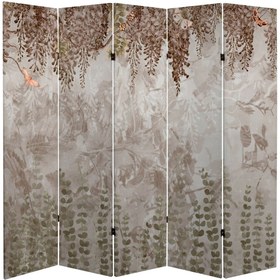 Resim dbsanat Kelebekler ve Doğa Temalı Özel Tasarım Paravan Room Divider 180 x 200 cm 